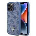 GUESS GUHCP15XP4TDPB IPHONE 15 PRO MAX 6.7 "BLUE/BLUE HARDCASE LEATHER 4G TRIANGLE STRASS