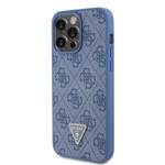 GUESS GUHCP15XP4TDPB IPHONE 15 PRO MAX 6.7 "BLUE/BLUE HARDCASE LEATHER 4G TRIANGLE STRASS