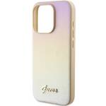 GUESS GUHCP15XPSAIRD IPHONE 15 PRO MAX 6.7 "ZLOTY/GOLD HARDCASE SAFFIANO IRIDESCENT SCRIPT