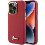 GUESS GUHCP15XSMBSLM IPHONE 15 PRO MAX 6.7 "MAGENTA HARDCASE SILICONE SCRIPT METAL LOGO & FLAME