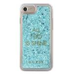 GUESS GUHCP7GLUQBL IPHONE 6/7/8/SE 2020/SE 2022 BLUE/BLUE HARD CASE LIQUID GLITTER PARTY