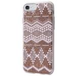 GUESS GUHCP7TGTA IPHONE 7/8/SE 2020/SE 2022 BEIGE/TAUPE HARDCASE AZTEC TRIBAL 3D