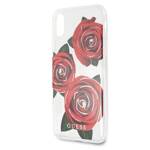 GUESS GUHCPXROSTR IPHONE X TRANSPARENT HARD CASE FLOWER DESIRE RED ROSE