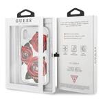 GUESS GUHCPXROSTR IPHONE X TRANSPARENT HARD CASE FLOWER DESIRE RED ROSE