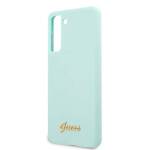 GUESS GUHCS21MLSLMGGLB S21+ G996 BLUE/BLUE HARDCASE SILICONE SCRIPT METAL LOGO