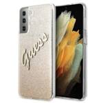 GUESS GUHCS21MMPCIGLSGO S21+ G996 ZLOTY/GOLD HARDCASE GLITTER GRADIENT SCRIPT