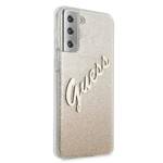 GUESS GUHCS21MMPCIGLSGO S21+ G996 ZLOTY/GOLD HARDCASE GLITTER GRADIENT SCRIPT