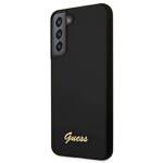 GUESS GUHCS22MLSLMGBK S22+ S906 BLACK/BLACK HARDCASE SILICONE SCRIPT METAL LOGO