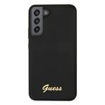 GUESS GUHCS22MLSLMGBK S22+ S906 BLACK/BLACK HARDCASE SILICONE SCRIPT METAL LOGO