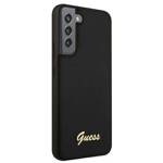 GUESS GUHCS22MLSLMGBK S22+ S906 BLACK/BLACK HARDCASE SILICONE SCRIPT METAL LOGO