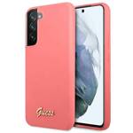 GUESS GUHCS22MLSLMGFU S22+ S906 FUCHSJA/FUCHSIA HARDCASE SILICONE SCRIPT METAL LOGO