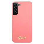 GUESS GUHCS22MLSLMGFU S22+ S906 FUCHSJA/FUCHSIA HARDCASE SILICONE SCRIPT METAL LOGO