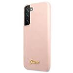 GUESS GUHCS22MLSLMGP S22+ S906 PINK/PINK HARDCASE SILICONE SCRIPT METAL LOGO