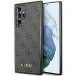 GUESS GUHCS23LG4GFGR S23 ULTRA S918 GRAY/GRAY HARDCASE 4G METAL GOLD LOGO