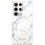 GUESS GUHCS23LPCUMAH S23 ULTRA S918 WHITE/WHITE HARDCASE MARBLE