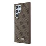 GUESS GUHCS24LG4GFBR S24 ULTRA S928 BROWN HARDCASE 4G METAL GOLD LOGO