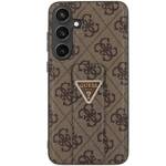 GUESS GUHCS24MPGS4TDW S24+ S926 BROWN/BROWN HARDCASE GRIP STAND 4G TRIANGLE STRASS