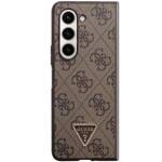 GUESS GUHCZFD5P4TDPW F946 WITH FOLD5 BROWN/BROWN HARDCASE LEATHER 4G TRIANGLE STRASS