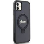 GUESS GUHMN61HRSGSK IPHONE 11 / XR 6.1 "BLACK / BLACK HARDCASE RING STAND SCRIPT GLITTER MAGSAFE