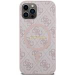 GUESS GUHMP12MG4GFRP IPHONE 12/12 PRO 6.1 "PINK/PINK HARDCASE 4G COLLECTION LEATHER METAL LOGO MAGSAFE