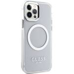 GUESS GUHMP12MHTRMS IPHONE 12/12 PRO 6.1 "SILVER/SILVER HARD CASE METAL OUTLINE MAGSAFE