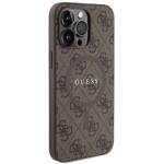 GUESS GUHMP13LG4GFRW IPHONE 13 PRO / 13 6.1 "BROWN / BROWN HARDCASE 4G COLLECTION LEATHER METAL LOGO MAGSAFE