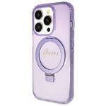 GUESS GUHMP13LHRSGU IPHONE 13 PRO / 13 6.1 "PURPLE / PURPLE HARDCASE RING STAND SCRIPT GLITTER MAGSAFE