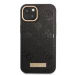 GUESS GUHMP13MSAPSTK IPHONE 13/14/15 6.1 "BLACK / BLACK HARDCASE PEONY LOGO PLATE MAGSAFE