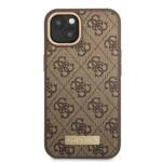 GUESS GUHMP13MU4GPRW IPHONE 13/14/15 6.1 "BROWN / BROWN HARD CASE 4G PLATE MAGSAFE LOGO