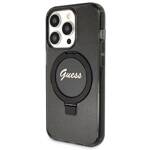 GUESS GUHMP13XHRSGSK IPHONE 13 PRO MAX 6.7 "BLACK/BLACK HARDCASE RING STAND SCRIPT GLITTER MAGSAFE