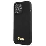 GUESS GUHMP13XLSLMGBK IPHONE 13 PRO MAX 6.7 "BLACK/BLACK HARDCASE SILICONE SCRIPT GOLD LOGO MAGSAFE