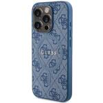 GUESS GUHMP14LG4GFRB IPHONE 14 PRO 6.1 "BLUE/BLUE HARDCASE 4G COLLECTION LEATHER METAL MAGSAFE LOGO