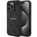 GUESS GUHMP14LG4GFRK IPHONE 14 PRO 6.1 "BLACK/BLACK HARDCASE 4G COLLECTION LEATHER METAL LOGO MAGSAFE