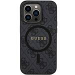 GUESS GUHMP14LG4GFRK IPHONE 14 PRO 6.1 "BLACK/BLACK HARDCASE 4G COLLECTION LEATHER METAL LOGO MAGSAFE