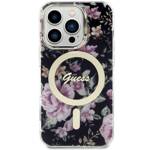 GUESS GUHMP14LHCFWSK IPHONE 14 PRO 6.1 "BLACK/BLACK HARDCASE FLOWER MAGSAFE