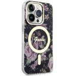 GUESS GUHMP14LHCFWSK IPHONE 14 PRO 6.1 "BLACK/BLACK HARDCASE FLOWER MAGSAFE