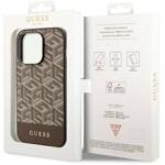 GUESS GUHMP14LHGCFSEW IPHONE 14 PRO 6.1 "BROWN/BROWN HARD CASE GCUBE STRIPES MAGSAFE