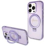 GUESS GUHMP14LHRSGU IPHONE 14 PRO 6.1 "PURPLE/PURPLE HARDCASE RING STAND SCRIPT GLITTER MAGSAFE