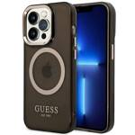 GUESS GUHMP14LHTCMK IPHONE 14 PRO 6.1 "BLACK/BLACK HARD CASE GOLD OUTLINE TRANSLUENT MAGSAFE