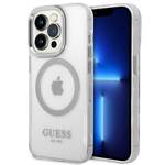 GUESS GUHMP14LHTMS IPHONE 14 PRO 6.1 "SILVER/SILVER HARD CASE METAL OUTLINE MAGSAFE