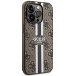 GUESS GUHMP14LP4RPSW IPHONE 14 PRO 6.1 "BROWN/BROWN HARDCASE 4G PRINTED STRIPE MIGSAFE