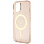 GUESS GUHMP14MHCCGP IPHONE 14 PLUS / 15 PLUS 6.7 "PINK / PINK HARDCASE GLITTER GOLD MAGSAFE