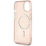 GUESS GUHMP14MHCCGP IPHONE 14 PLUS / 15 PLUS 6.7 "PINK / PINK HARDCASE GLITTER GOLD MAGSAFE