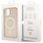 GUESS GUHMP14MHCCGP IPHONE 14 PLUS / 15 PLUS 6.7 "PINK / PINK HARDCASE GLITTER GOLD MAGSAFE