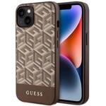 GUESS GUHMP14MHGCFSEW IPHONE 14 PLUS / 15 PLUS 6.7 "BROWN / BROWN HARD CASE GCUBE STRIPES MAGSAFE