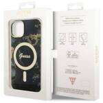 GUESS GUHMP14MHTMRSK IPHONE 14 PLUS / 15 PLUS 6.7 "BLACK / BLACK HARDCASE GOLDEN MARBLE MAGSAFE