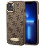 GUESS GUHMP14MU4GPRW IPHONE 14 PLUS / 15 PLUS 6.7 "BROWN / BROWN HARD CASE 4G PLATE MAGSAFE LOGO