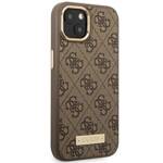 GUESS GUHMP14MU4GPRW IPHONE 14 PLUS / 15 PLUS 6.7 "BROWN / BROWN HARD CASE 4G PLATE MAGSAFE LOGO