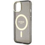 GUESS GUHMP14SHCCGK IPHONE 14/15/13 6.1 "BLACK / BLACK HARDCASE GLITTER GOLD MAGSAFE