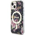 GUESS GUHMP14SHCFWSK IPHONE 14/15/13 6.1 "BLACK / BLACK HARDCASE FLOWER MAGSAFE